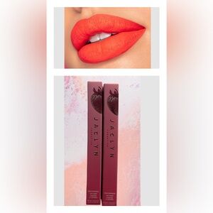 2-pack Jaclyn Poutspoken Liq u id Matte Lipstick in Sugared - New - Full Size
